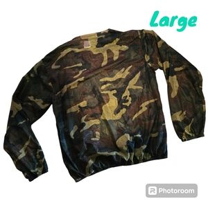 Northwest Territory Mesh Bug Insect Jacket Pull Over Camo Fishing Men Large
